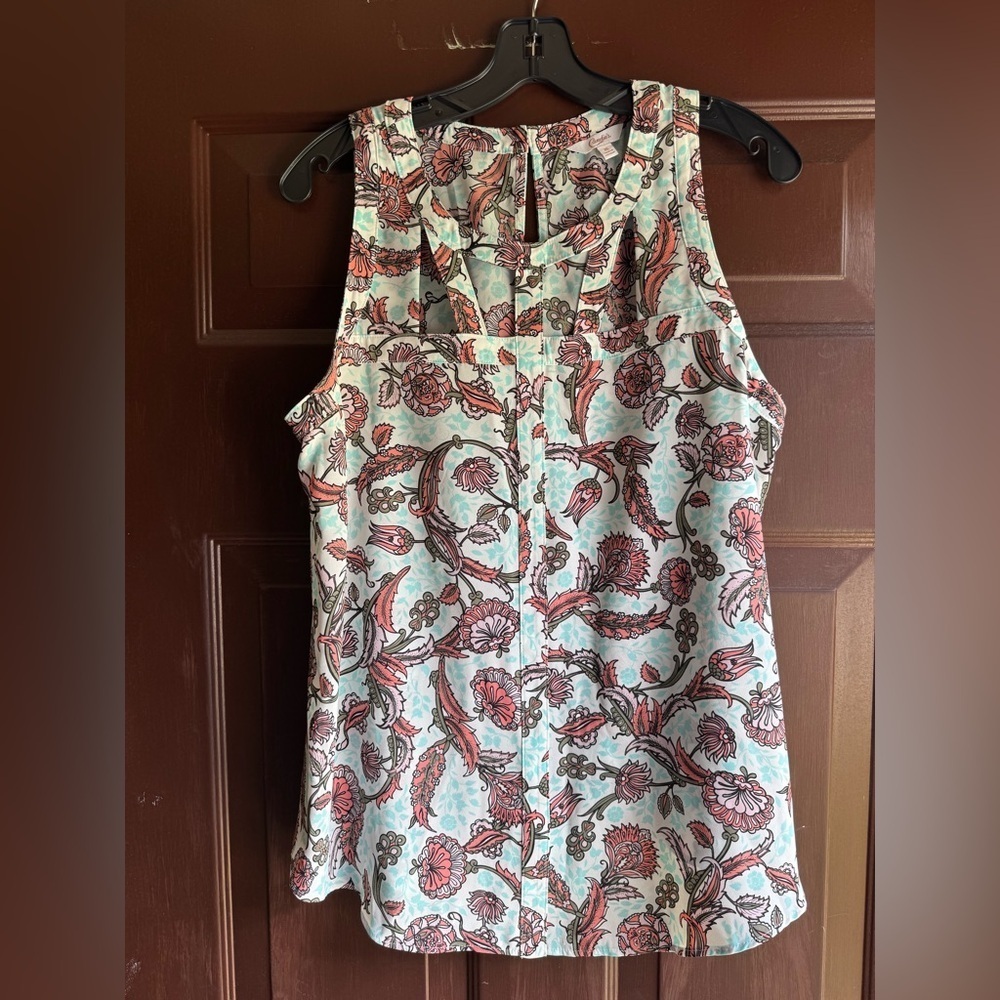 Candies Floral Sleeveless Top Size XL NWOT